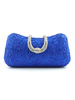 Hochzeit Handtaschen Blauer Abend Kupplungsbeutel Tüllen Twisted Rüschen Hochzeitszubehör