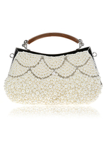 Hochzeit Handtaschen Hochzeit Kupplungsbeutel Perlen Weiß Hochzeitszubehör