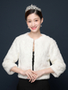 Hochzeit Jacke Faux Fur Wrap Schal Elfenbein Winter Bridal Cover Ups