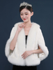 Hochzeit Jacke Faux Pelz Schal Elfenbein Wrap Winter Shrug Bridal Cover Ups