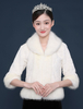 Hochzeit Jacke Kunstpelz Schal Elfenbein Wrap Winter Bridal Cover Ups