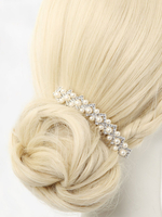 Hochzeit Kamm Kopfschmuck Weiß Perlen Strass Perlen Braut Haarschmuck
