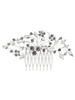 Hochzeit Kamm Strass Kopfschmuck Perlen Silber Braut Haarschmuck