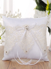 Hochzeit Kissen Lace Strass Bögen Ringträger Kissen