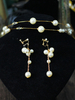 Hochzeit Kopfbedeckung Kopfbedeckung Haarschmuck und Ohrringe für die Braut
