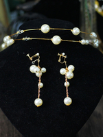 Hochzeit Kopfbedeckung Kopfbedeckung Haarschmuck und Ohrringe für die Braut