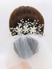 Hochzeit Kopfschmuck Flora Peals Kopfbedeckung Metall Brauthaar-Zusätze mit Kamm