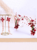 Hochzeit Kopfschmuck Headwear Ohrringe Blume Metall Haarschmuck für die Braut