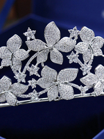 Hochzeit Kopfschmuck Kopfbedeckung Krone Zubehör Diamant-Haar-Accessoires für die Braut