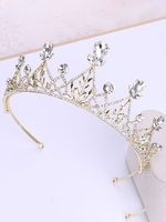 Hochzeit Kopfschmuck Light Gold Strass Braut Haarschmuck