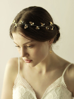 Hochzeit Kopfschmuck Stirnband Ohrringe Sets Metall Haarschmuck für die Braut