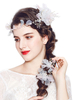 Hochzeit Kopfschmuck weiße Blumen Perlen Haarspangen und Kamm Braut Haarschmuck