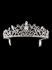 Hochzeit Krone Prinzessin Tiara Braut Kamm Kopfschmuck Strass Silber Royal Hair Zubehör