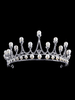 Hochzeit Krone Prinzessin Tiara Braut Kopfschmuck Perlen Strass Silber Royal Haarschmuck