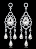 Hochzeit Kronleuchter Ohrringe Silber Strass durchbohrt Brautschmuck