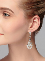 Hochzeit Ohrringe für Frauen Strass durchbohrt Splitter Brautschmuck