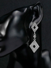 Hochzeit Ohrringe Silber Strass durchbohrt Brautschmuck
