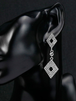 Hochzeit Ohrringe Silber Strass durchbohrt Brautschmuck