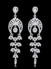 Hochzeit Ohrringe Silber Strass Frauen durchbohrt Brautschmuck