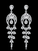 Hochzeit Ohrringe Silber Strass Frauen durchbohrt Brautschmuck