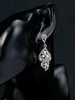 Hochzeit Ohrringe Silber Strass Perle durchbohrt Brautschmuck