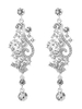 Hochzeit Ohrringe Silber Strass Perlen Bridal Dangle Ohrringe Schmuck
