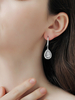 Hochzeit Ohrringe Splitter Strass Zirkonia überzogen durchbohrt Brautschmuck