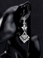 Hochzeit Ohrringe Strass durchbohrt Brautschmuck mit Anhänger