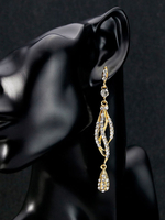 Hochzeit Ohrringe Strass Frauen linear durchbohrten Brautschmuck