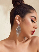 Hochzeit Ohrringe Strass Mädchen Strass durchbohrt Hochzeitsschmuck