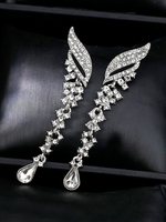 Hochzeit Ohrringe Strasssteine durchbohrt Brautschmuck