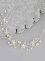 Hochzeit Perlen Stirnband Kopfschmuck Transparente Kristall Braut Haarschmuck