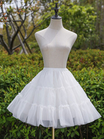 Hochzeit Petticoat für Bräute Fantastischer zweistufiger Tüll Half Slip White Short Petticoat