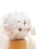 Hochzeit Ring Bearer Box Lace Strass Blumen Perlen weiß Zeremonie Supplies