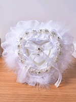 Hochzeit Ring Bearer Kissen Lace Spring Rehearsal Dinner White Wedding Pillows