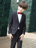 Hochzeit Ring Bearer Outfit Jungen Anzüge Schwarz Smoking Kids Formelle Kleidung 5 Stück