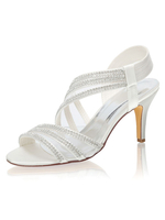 Hochzeit Sandalen Strass Peep Toe Brautschuhe
