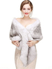 Hochzeit Schal wickeln Kunstpelz stahl Braut Cape für den Winter