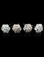 Hochzeit Schleier für Damen 2021 Brautkleider&Accessoires Haarnadeln Strass Blume Braut Haarschmuck 4 Stück