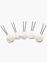 Hochzeit Schleier für Damen 2021 Brautkleider&Accessoires Kopfschmuck Elfenbein Haarnadeln 5 Stück handgemachte Braut Haarschmuck