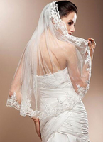 Hochzeit Schleier Spitze Applique Rand monistischen Brautschleier Spitze