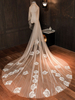 Hochzeit Schleier zwei Tier Lace Tüll Cut Edge Classic Brautschleier
