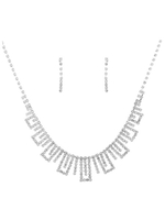 Hochzeit Schmuck Set Silber Strass Braut Halskette Set