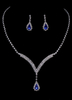 Hochzeit Schmuck Set Vintage Braut Strass Anhänger Halskette mit Drop Ohrringe