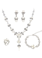 Hochzeit Schmuck-Sets Perlen Strass Brautschmuck Sets für Frauen