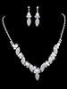 Hochzeit Silber Halskette Set Perlen Strass Perlen Brautschmuck Set