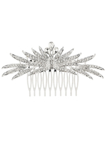 Hochzeit Silber Kamm Kopfschmuck Strass Braut Haarschmuck