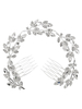 Hochzeit Silber Kamm Strass Braut Kopfschmuck