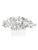 Hochzeit Silber Kamm Strass Kopfschmuck Perlen Braut Haarschmuck