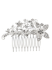 Hochzeit Silber Kamm Strass Perlen Braut Haarschmuck